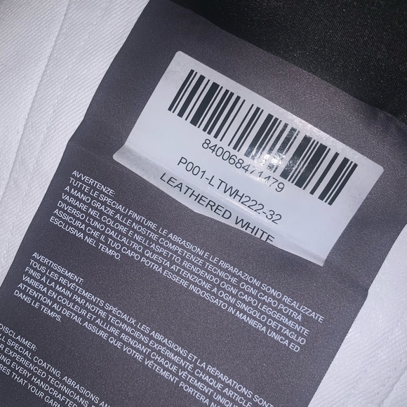 Limited Edition White Purple Brand Label Jeans - Picture 6 of 9